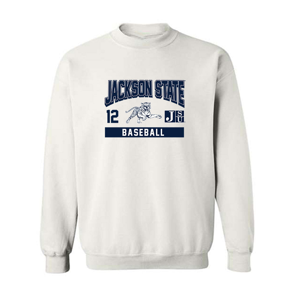 Jackson State - NCAA Baseball : DeVante’ Wells - Classic Fashion Shersey Crewneck Sweatshirt-0