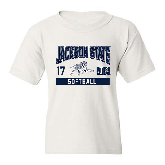 Jackson State - NCAA Softball : Meah Almaraz - Classic Fashion Shersey Youth T-Shirt-0