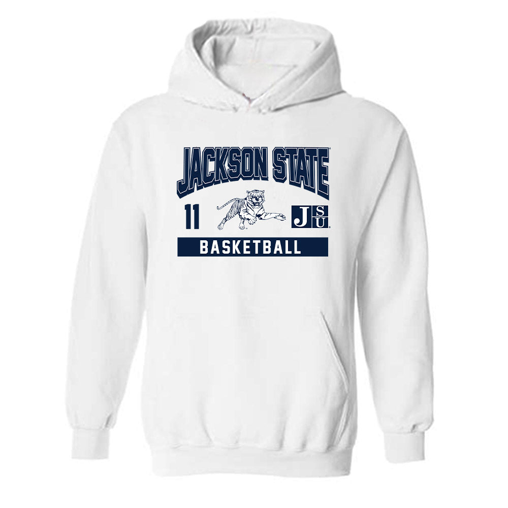 Jackson State - NCAA Men's Basketball : Mike Williams - Classic Fashion Shersey Hooded Sweatshirt-0