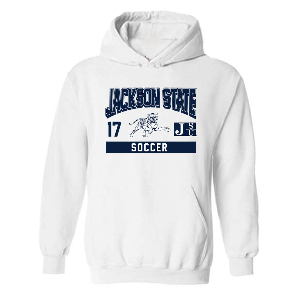Jackson State - NCAA Women's Soccer : Asia Wilson - Classic Fashion Shersey Hooded Sweatshirt-0