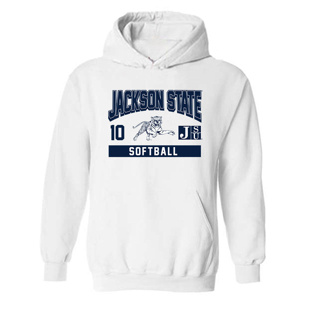 Jackson State - NCAA Softball : Brooklyn Morris - Classic Fashion Shersey Hooded Sweatshirt-0