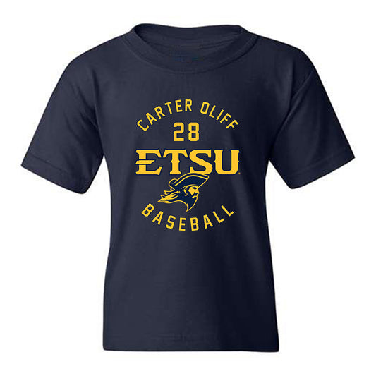 East Tennessee State - NCAA Baseball : Carter Oliff - Classic Fashion Shersey Youth T-Shirt-0