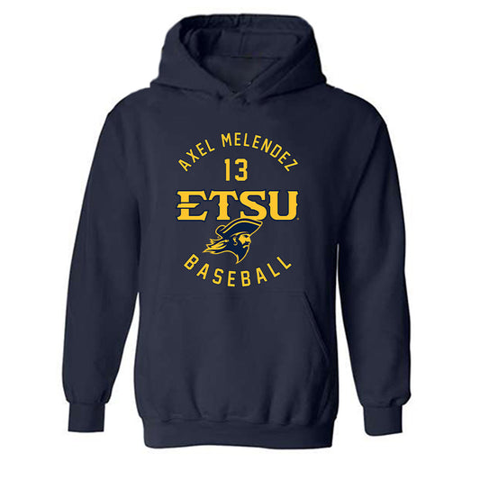 East Tennessee State - NCAA Baseball : Axel Melendez - Classic Fashion Shersey Hooded Sweatshirt-0