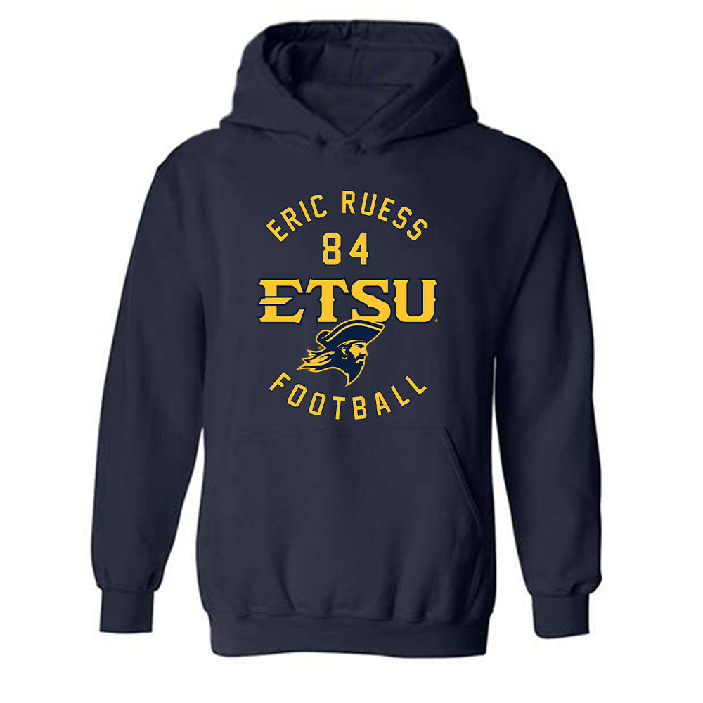 East Tennessee State - NCAA Football : Eric Ruess - Classic Fashion Shersey Hooded Sweatshirt