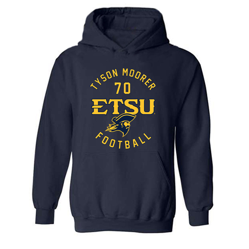 East Tennessee State - NCAA Football : Tyson Moorer - Classic Fashion Shersey Hooded Sweatshirt