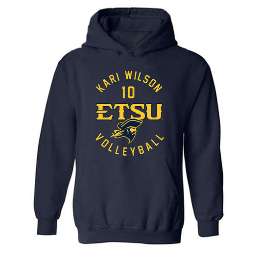 East Tennessee State - NCAA Women's Volleyball : kari wilson - Classic Fashion Shersey Hooded Sweatshirt-0