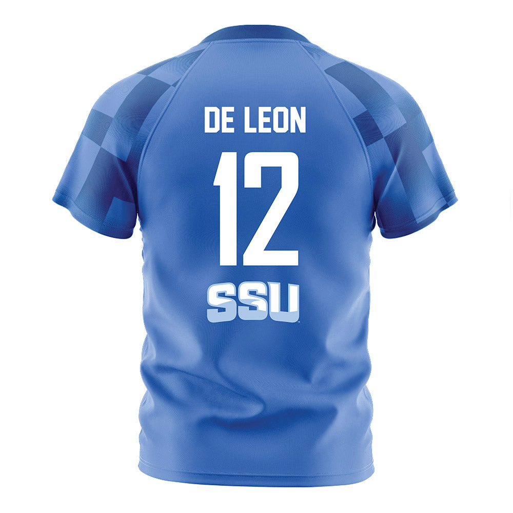 SSU - NCAA Men's Soccer : Christopher De Leon - Blue Soccer Jersey-1