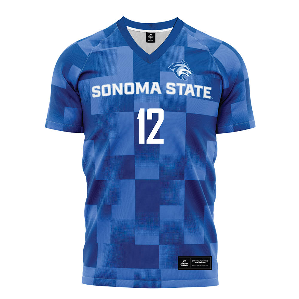 SSU - NCAA Men's Soccer : Christopher De Leon - Blue Soccer Jersey-0