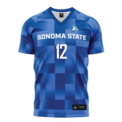 SSU - NCAA Men's Soccer : Christopher De Leon - Blue Soccer Jersey-0
