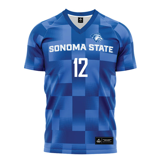 SSU - NCAA Men's Soccer : Christopher De Leon - Blue Soccer Jersey-0