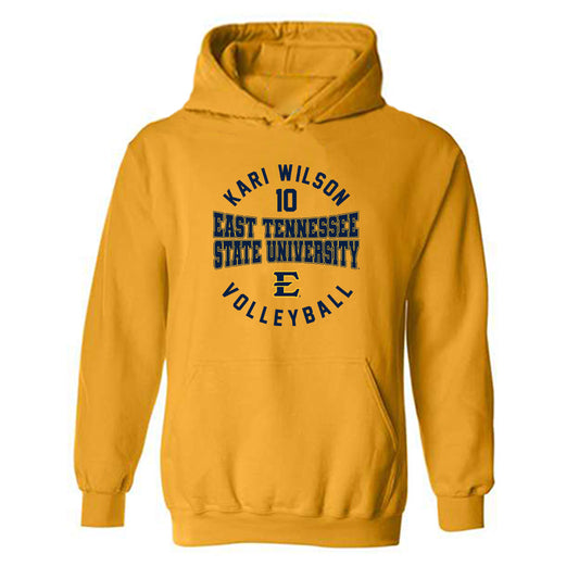 East Tennessee State - NCAA Women's Volleyball : kari wilson - Classic Fashion Shersey Hooded Sweatshirt-0