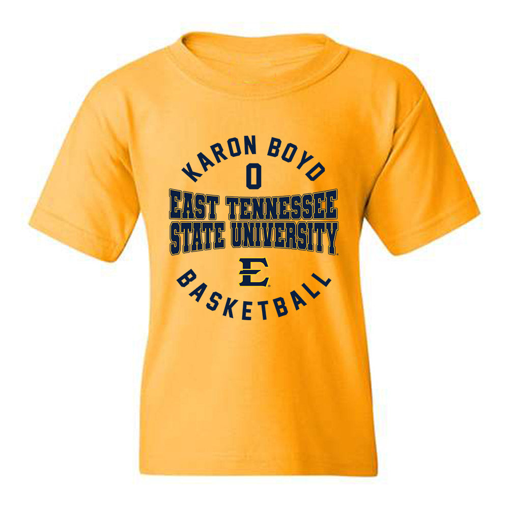 East Tennessee State - NCAA Men's Basketball : Karon Boyd - Classic Fashion Shersey Youth T-Shirt