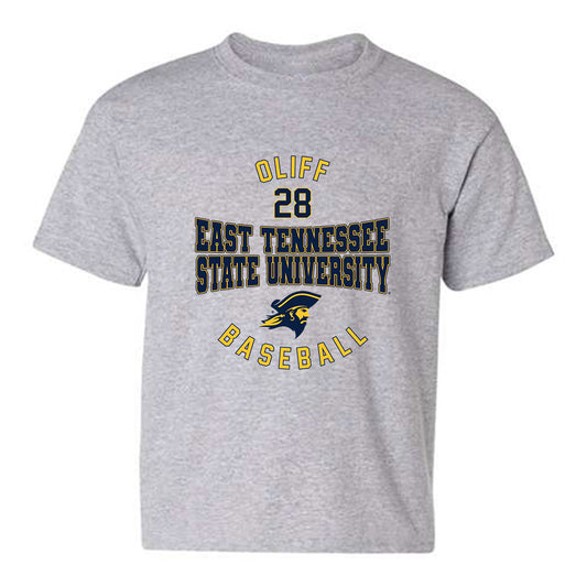 East Tennessee State - NCAA Baseball : Carter Oliff - Classic Fashion Shersey Youth T-Shirt-0
