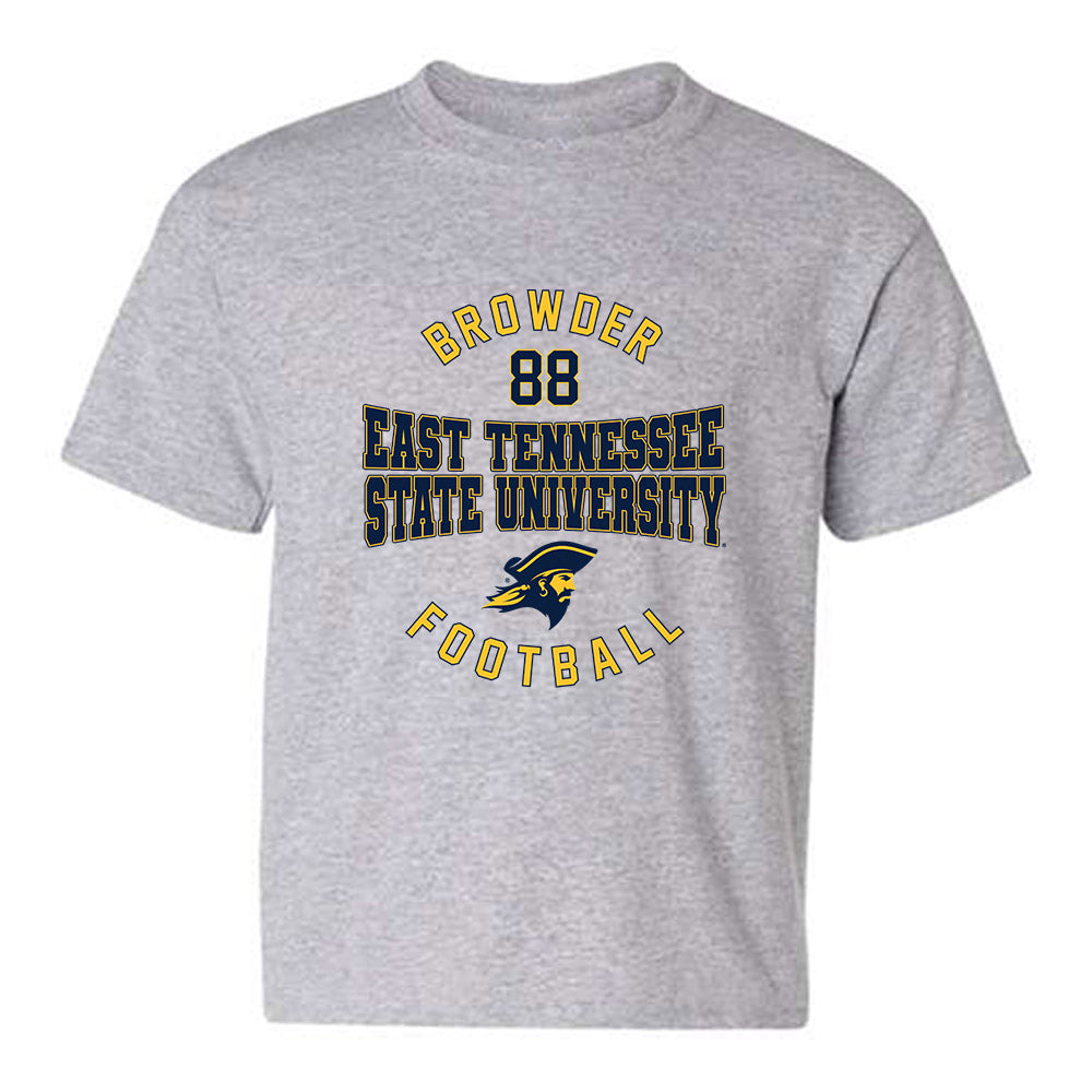 East Tennessee State - NCAA Football : Charlie Browder - Classic Fashion Shersey Youth T-Shirt-0