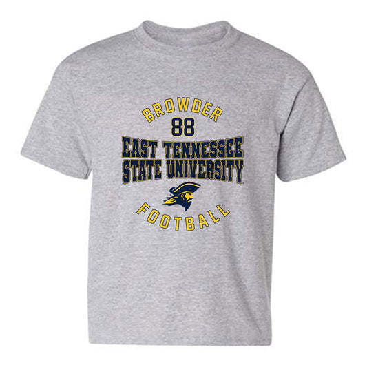 East Tennessee State - NCAA Football : Charlie Browder - Classic Fashion Shersey Youth T-Shirt-0