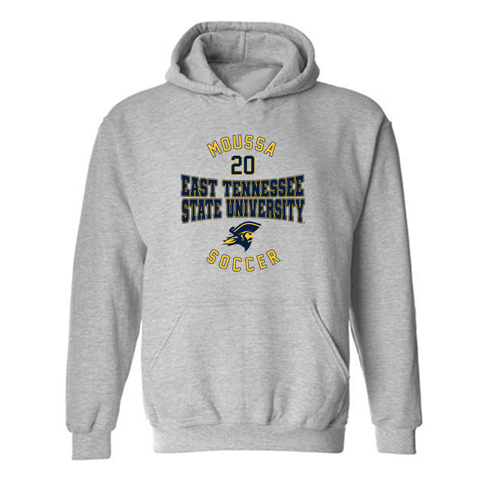 East Tennessee State - NCAA Men's Soccer : Rodrigue Moussa - Classic Fashion Shersey Hooded Sweatshirt