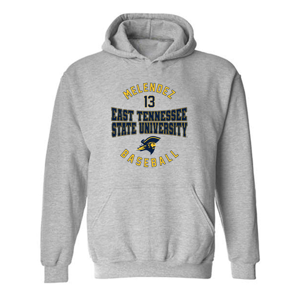 East Tennessee State - NCAA Baseball : Axel Melendez - Classic Fashion Shersey Hooded Sweatshirt-0