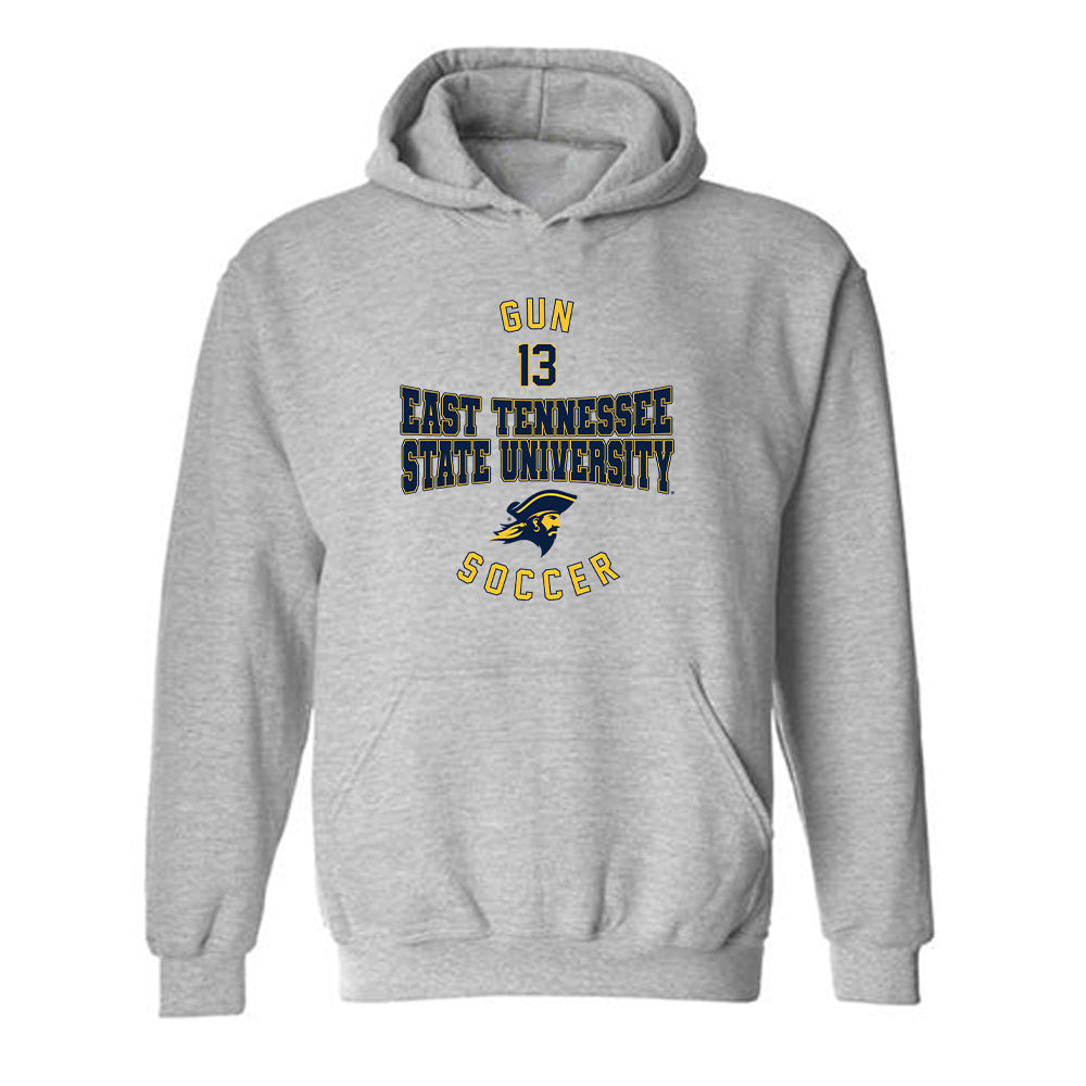 East Tennessee State - NCAA Men's Soccer : Jason Gun - Classic Fashion Shersey Hooded Sweatshirt-0
