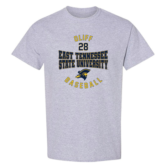 East Tennessee State - NCAA Baseball : Carter Oliff - Classic Fashion Shersey T-Shirt-0