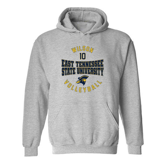 East Tennessee State - NCAA Women's Volleyball : kari wilson - Classic Fashion Shersey Hooded Sweatshirt-0