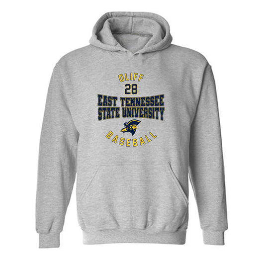 East Tennessee State - NCAA Baseball : Carter Oliff - Classic Fashion Shersey Hooded Sweatshirt-0