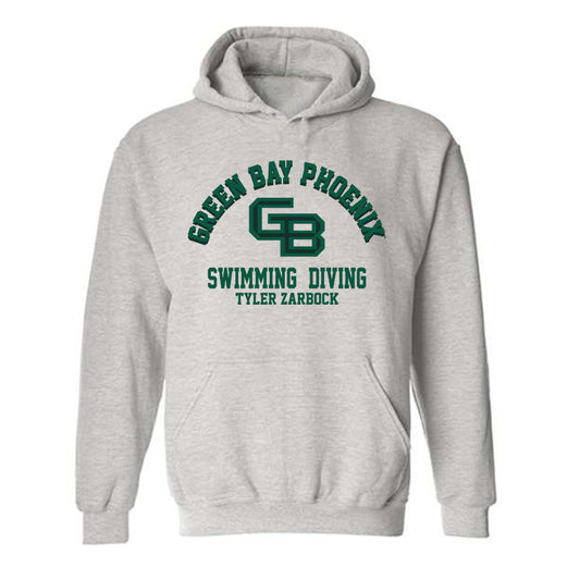 UW Green Bay - NCAA Men's Swimming & Diving : Tyler Zarbock - Classic Fashion Shersey Hooded Sweatshirt-0