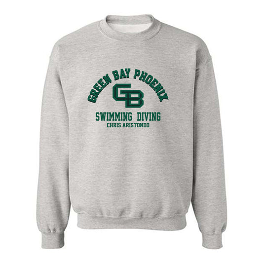 UW Green Bay - NCAA Men's Swimming & Diving : Chris Aristondo - Classic Fashion Shersey Crewneck Sweatshirt-0