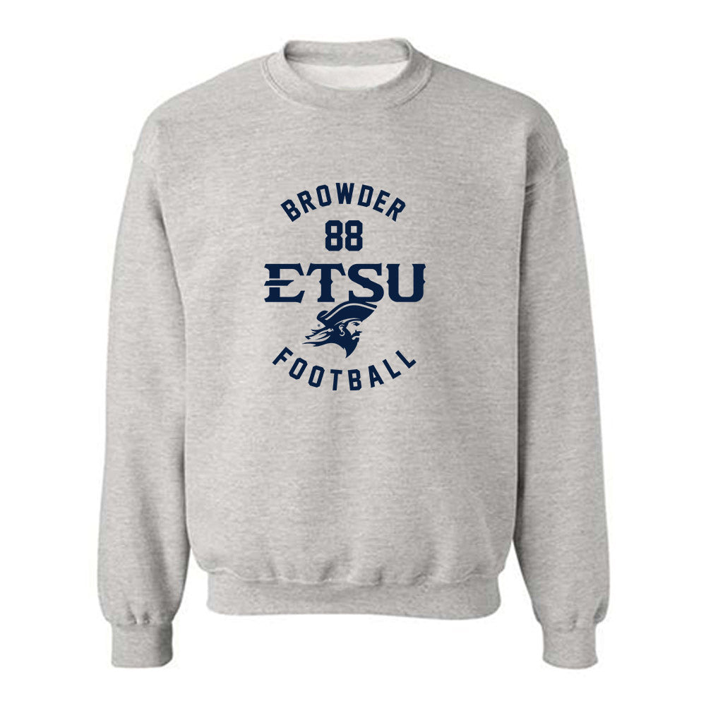 East Tennessee State - NCAA Football : Charlie Browder - Classic Fashion Shersey Crewneck Sweatshirt-0