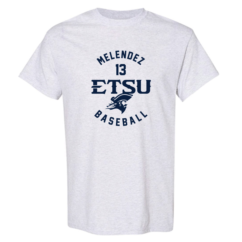 East Tennessee State - NCAA Baseball : Axel Melendez - Classic Fashion Shersey T-Shirt-0