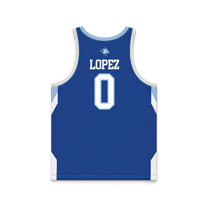  - NCAA Women's Basketball : Alysa Lopez - Blue Basketball Jersey-1
