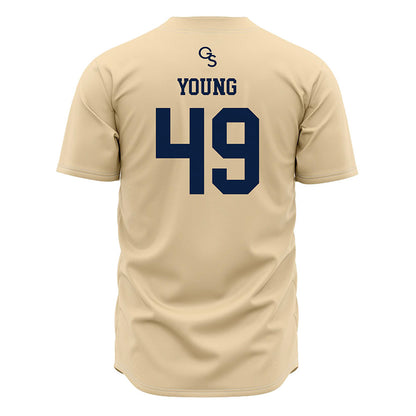 Georgia Southern - NCAA Baseball : Jack Young - Cream Jersey-1