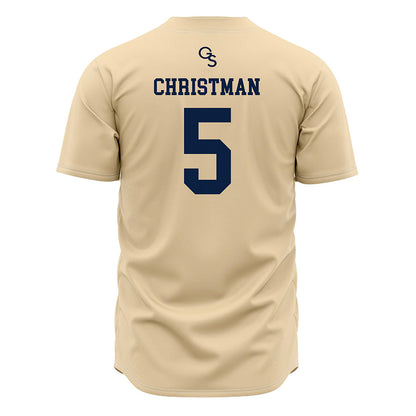 Georgia Southern - NCAA Baseball : Brady Christman - Cream Jersey-1