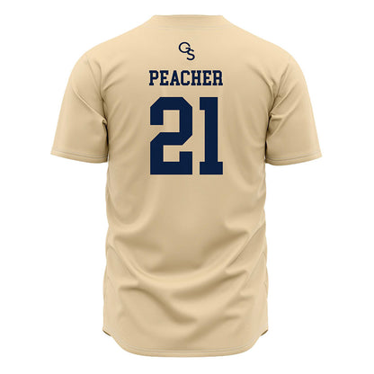 Georgia Southern - NCAA Baseball : JC Peacher - Cream Jersey-1