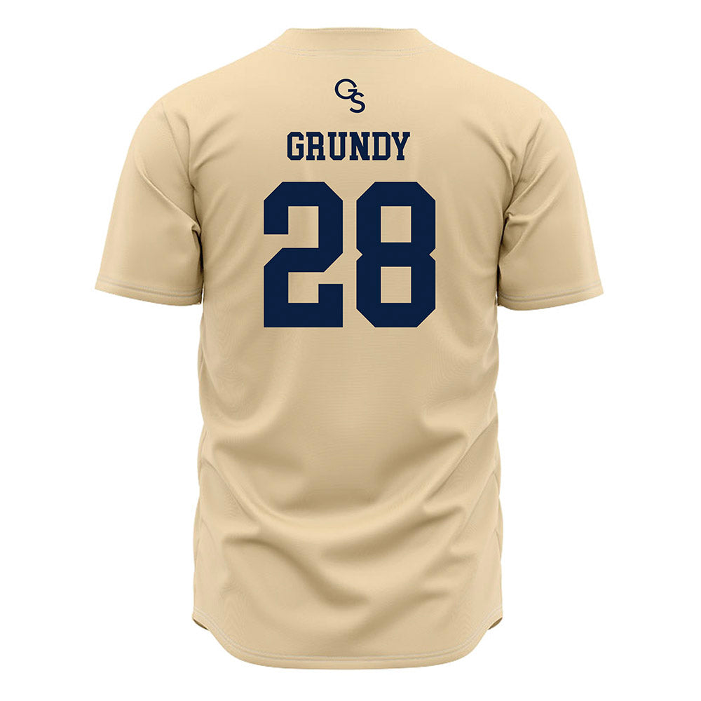 Georgia Southern - NCAA Baseball : Kade Grundy - Cream Jersey-1