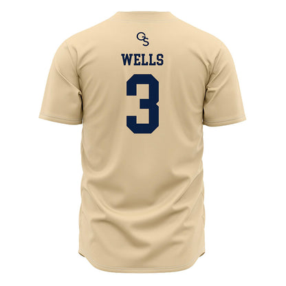 Georgia Southern - NCAA Baseball : Frank Wells - Cream Jersey-1