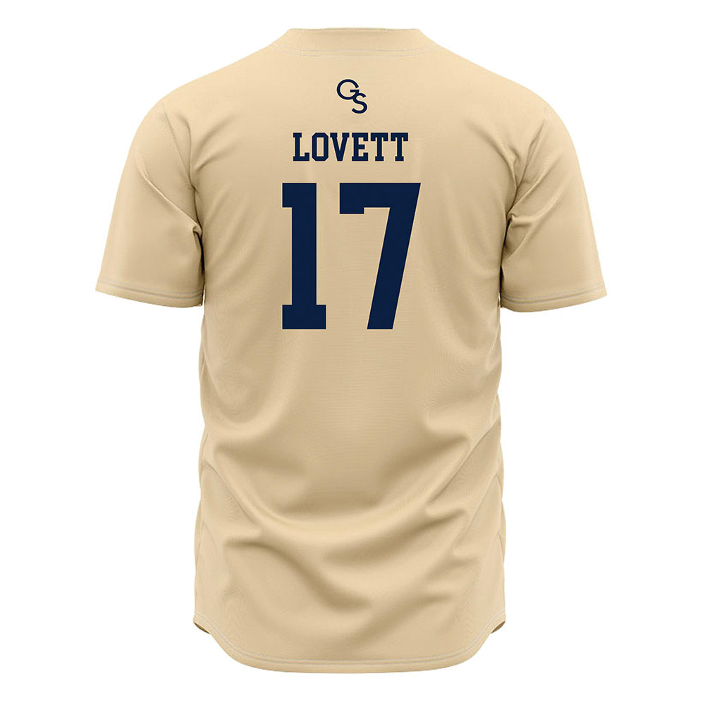 Georgia Southern - NCAA Baseball : Jett Lovett - Cream Jersey-1