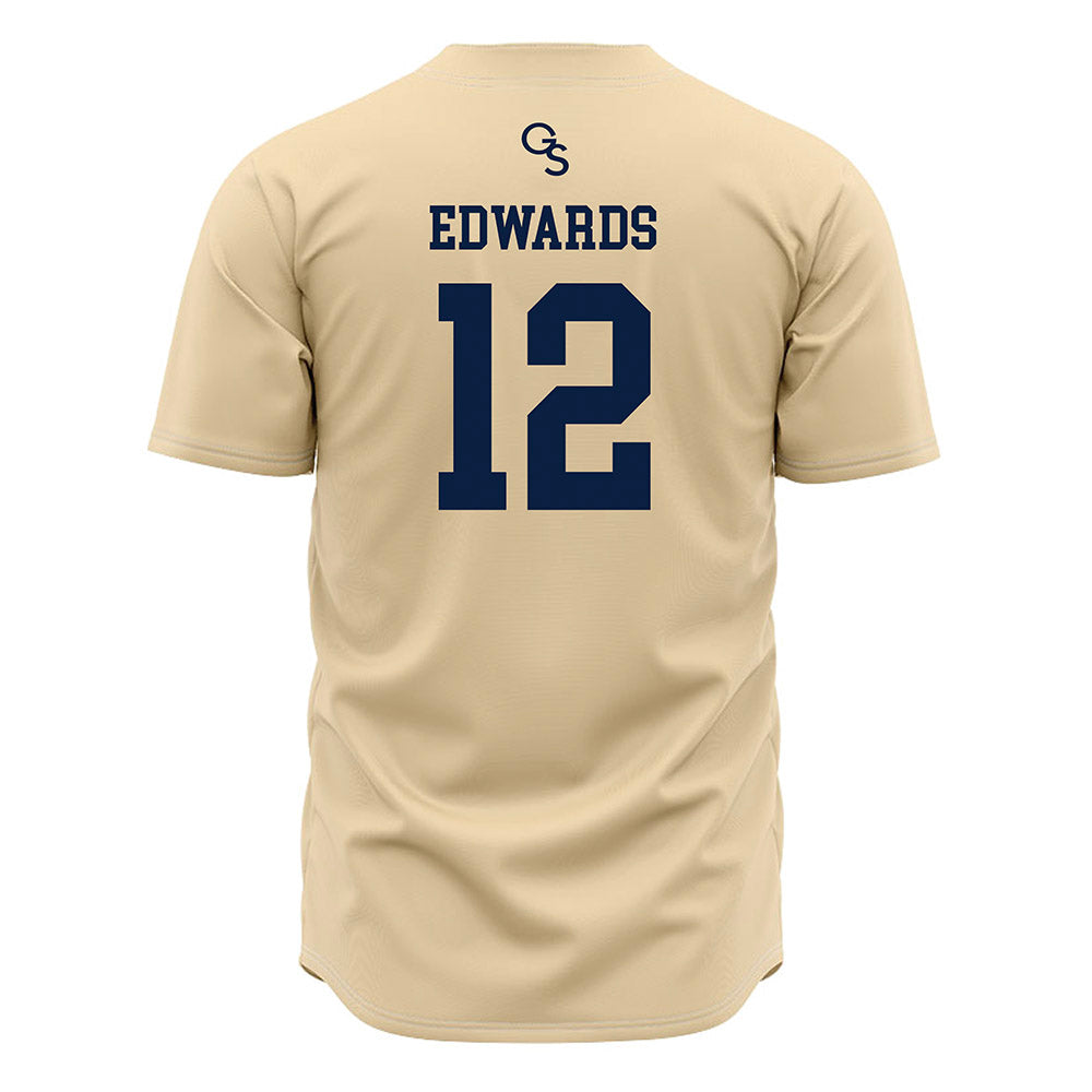 Georgia Southern - NCAA Baseball : Bennett Edwards - Cream Jersey-1