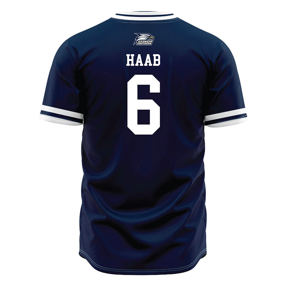 Georgia Southern - NCAA Baseball : Daniel Haab - Navy Jersey-1