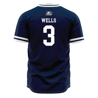 Georgia Southern - NCAA Baseball : Frank Wells - Navy Jersey-1