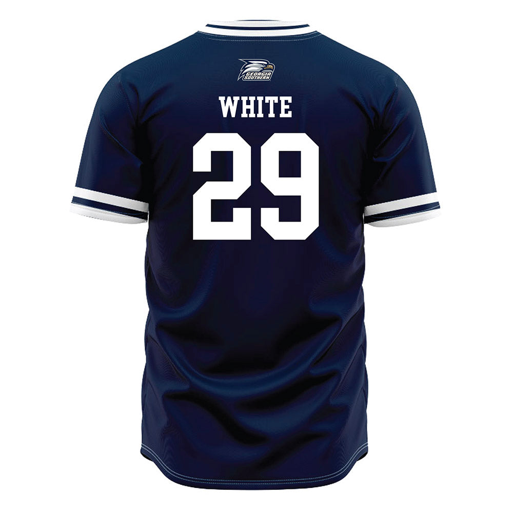 Georgia Southern - NCAA Baseball : Sean White - Navy Jersey-1