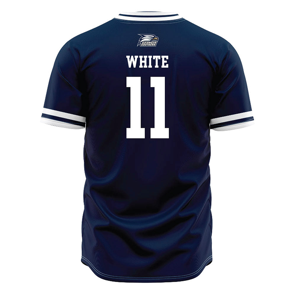 Georgia Southern - NCAA Baseball : Joey White - Navy Jersey-1