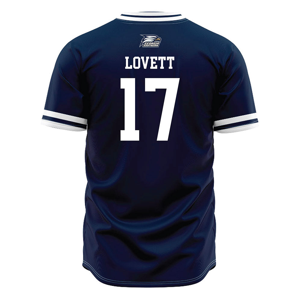 Georgia Southern - NCAA Baseball : Jett Lovett - Navy Jersey-1