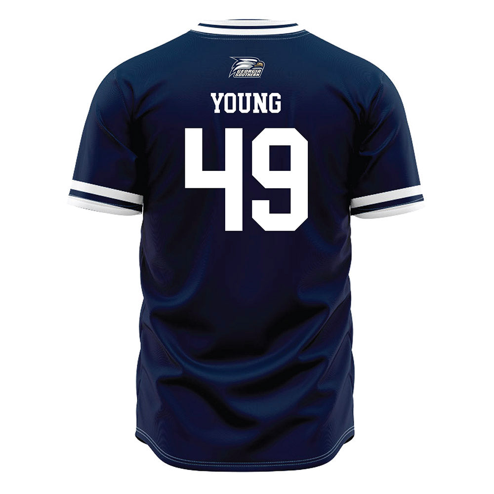 Georgia Southern - NCAA Baseball : Jack Young - Navy Jersey-1