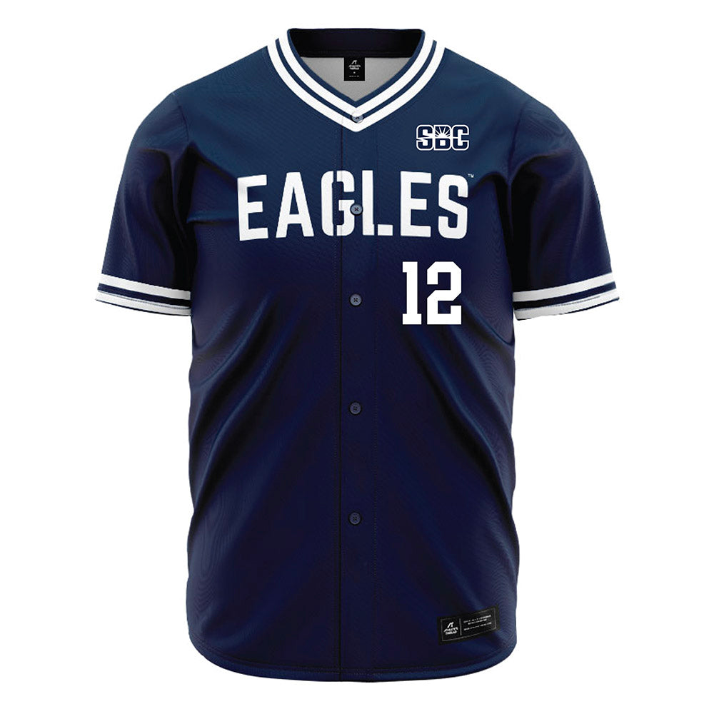 Georgia Southern - NCAA Baseball : Sean Smith - Navy Jersey-0