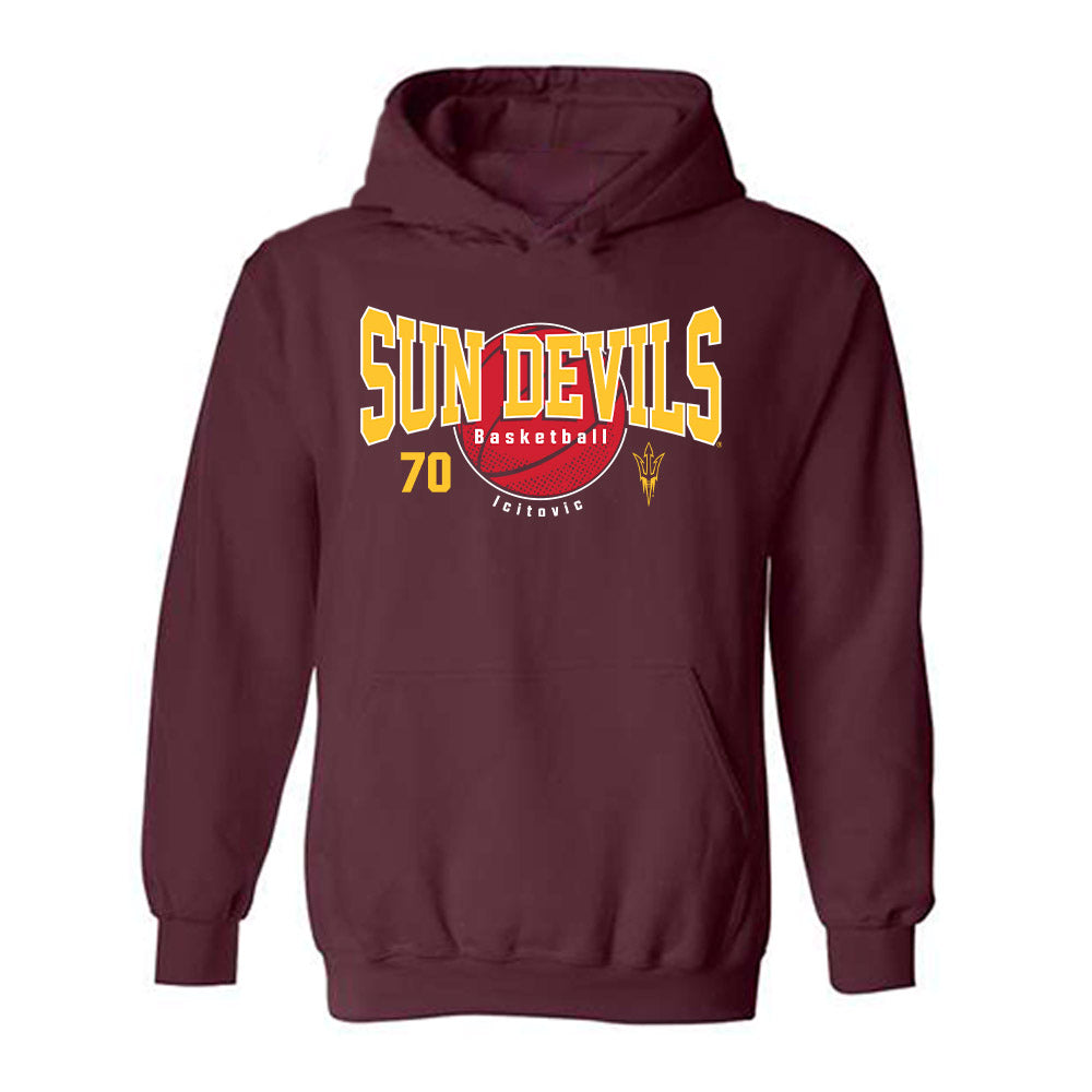 Arizona State - NCAA Men's Basketball : Jovan Icitovic - Classic Fashion Shersey Hooded Sweatshirt-0