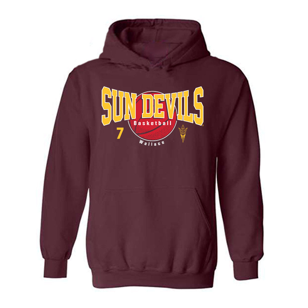 Arizona State - NCAA Men's Basketball : Vijay Wallace - Classic Fashion Shersey Hooded Sweatshirt-0