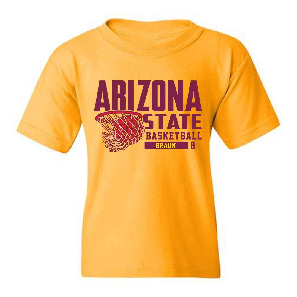 Arizona State - NCAA Men's Basketball : Connor Braun - Classic Fashion Shersey Youth T-Shirt