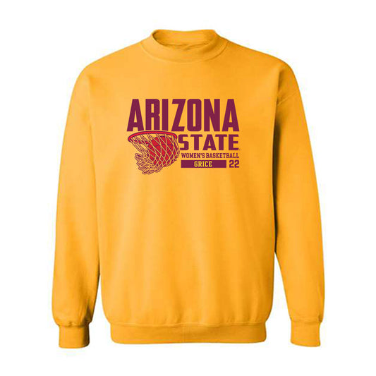 Arizona State - NCAA Women's Basketball : Timya Grice - Classic Fashion Shersey Crewneck Sweatshirt-0