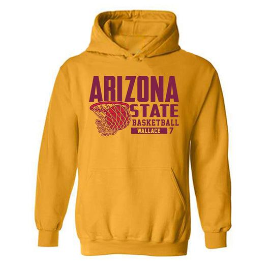 Arizona State - NCAA Men's Basketball : Vijay Wallace - Classic Fashion Shersey Hooded Sweatshirt-0