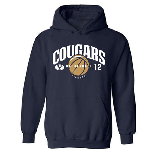 BYU - NCAA Men's Basketball : Nate Pickens - Hooded Sweatshirt-0